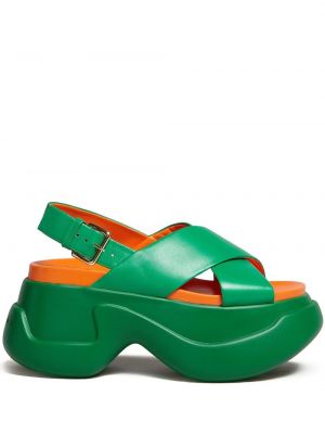 Sandales à plateforme Marni vert