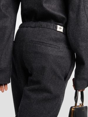Pantaloni dritti di lana Jil Sander grigio
