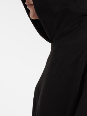 Sukienka midi bawełniana asymetryczna Balenciaga czarna