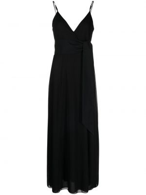 V-hals dress Emporio Armani svart