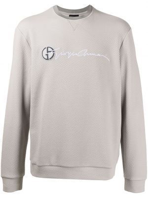 Rund hals trykt sweatshirt Giorgio Armani brun