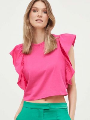 Pamučna majica United Colors Of Benetton ružičasta