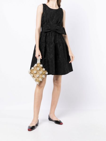 Žakárové mini šaty s mašlí Dice Kayek černé