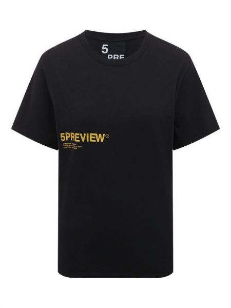 Хлопковая футболка 5preview черная
