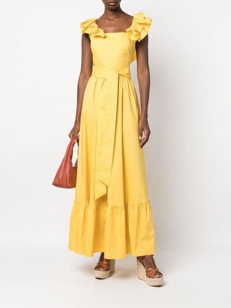 Bavlněné šaty Philipp Plein žluté