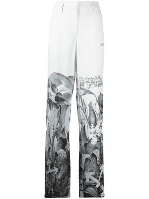 Pantaloni dritti con stampa Off-white bianco
