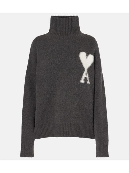 Ull turtleneck Ami Paris grå