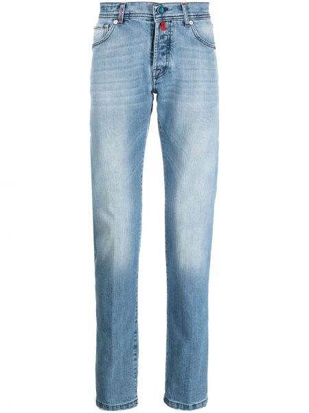 Jeans skinny slim fit di cotone Kiton blu
