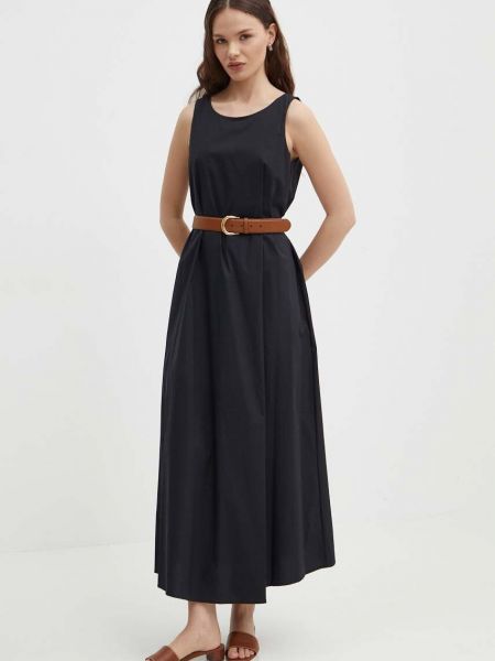 Sukienka długa oversize United Colors Of Benetton czarna
