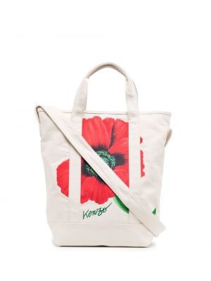 Shopper handtasche mit print Kenzo weiß