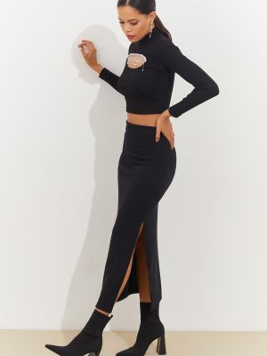 Midi sukňa Cool & Sexy čierna