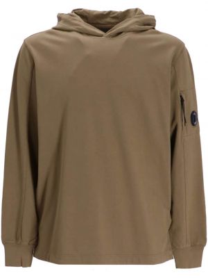Bluza z kapturem bawełniana C.p. Company brązowa