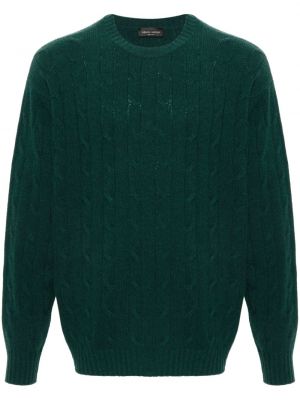 Vlněný svetr z merino vlny Roberto Collina zelený