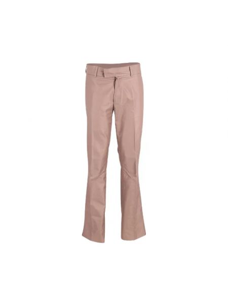 Spodnie bawełniane retro Yves Saint Laurent Vintage brązowe