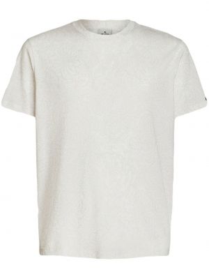 Bavlnené tričko s potlačou s paisley vzorom Etro biela