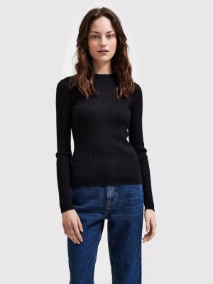Пуловер slim Selected Femme черно