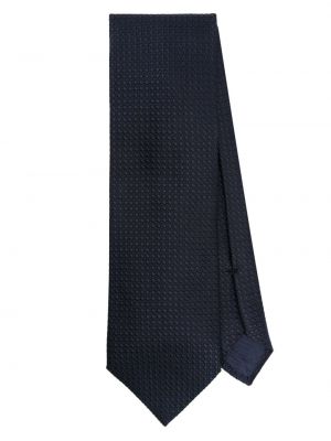 Cravate à imprimé en jacquard Tom Ford bleu
