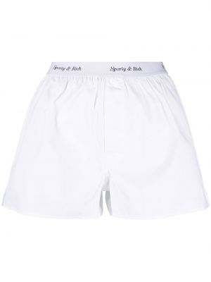 Bomull shorts Sporty & Rich hvit