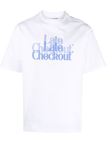 T-shirt Late Checkout vit