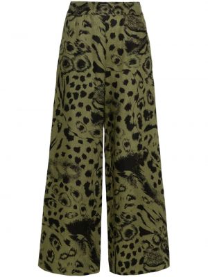 Lniane spodnie z nadrukiem w abstrakcyjne wzory Bimba Y Lola