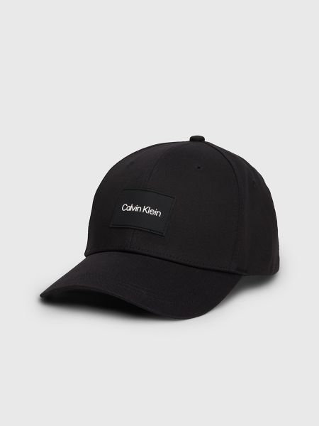 Gorra de algodón Calvin Klein negro