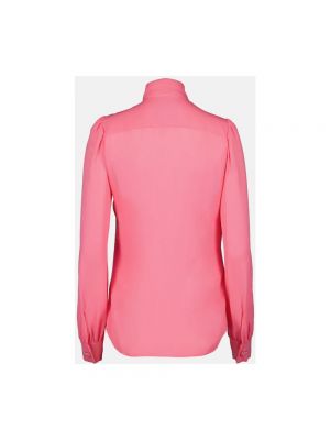 Jedwabna koszula Moschino różowa