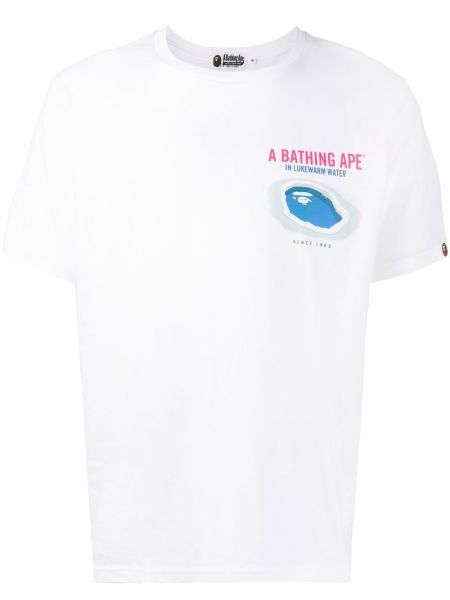 Trykt t-skjorte A Bathing Ape® hvit