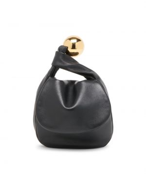 Кожаная мини сумочка Jil Sander черная