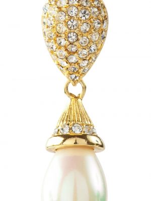 Auskarai su perlais Christian Dior auksinė