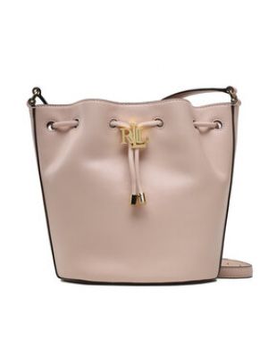 Kožená kabelka Lauren Ralph Lauren - ružová