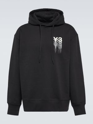 Jersey hoodie aus baumwoll Y-3 schwarz