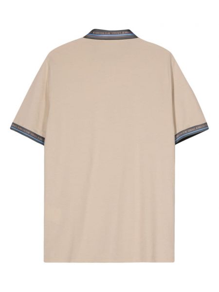 Polo krekls ar izšuvumiem Versace Jeans Couture bēšs