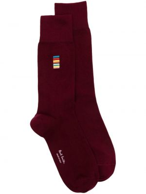 Pruhované bavlněné ponožky Paul Smith červené