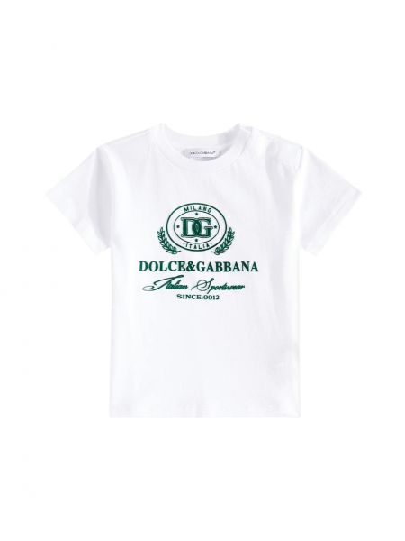 Jersey bomull t-skjorte for jenter Dolce&gabbana Kids hvit