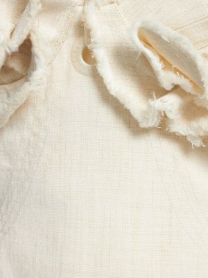 Макси рокля от креп Jacquemus бяло