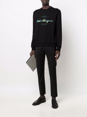 Sweatshirt mit stickerei Ferragamo schwarz