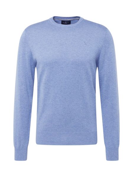 Меланжов пуловер Hackett London синьо