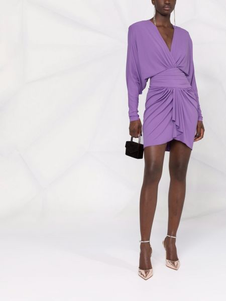 Vestido con escote v Alexandre Vauthier violeta