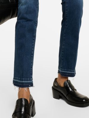 Kõrge vöökohaga kitsa lõikega teksapüksid Frame sinine