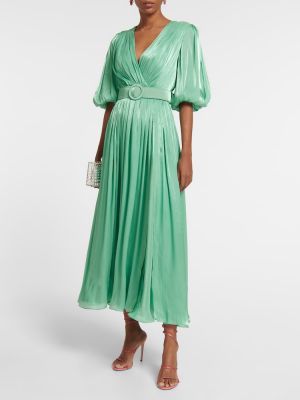 Midi šaty Costarellos zelené