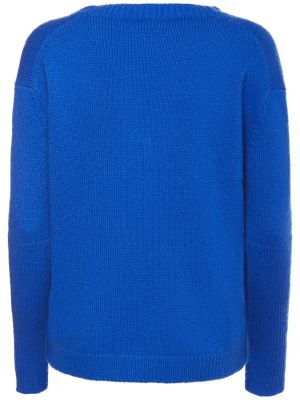 Sweter wełniany z kaszmiru chunky Tom Ford niebieski