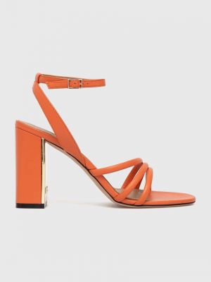 Kožené sandály Boss oranžové