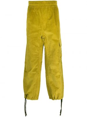 Kargo hlače iz rebrastega žameta The North Face zelena