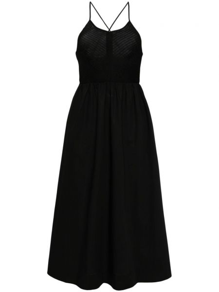 Černé bavlněné dlouhé šaty Faithfull The Brand
