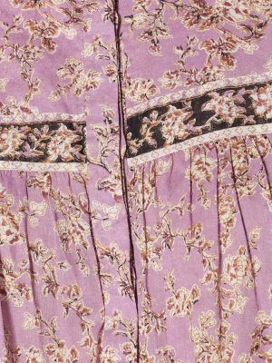 Kombinezon bawełniany w kwiatki Marant Etoile fioletowy