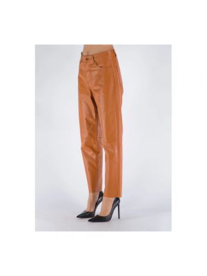 Pantalones de cuero Drome naranja
