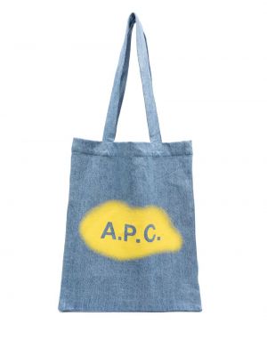 Шопинг чанта с принт A.p.c.