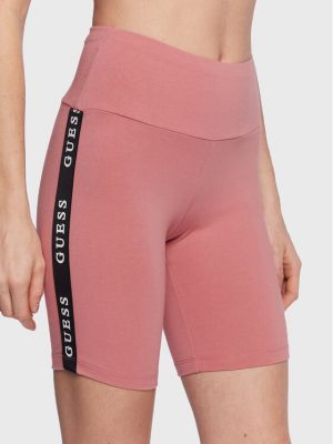 Sportske kratke hlače slim fit Guess ružičasta