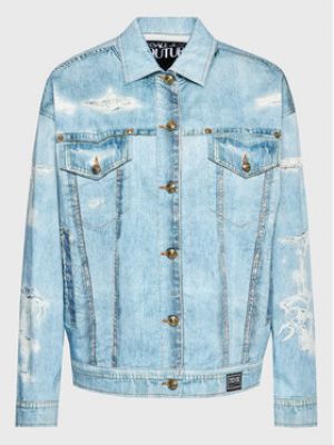 Priliehavá džínsová bunda Versace Jeans Couture modrá