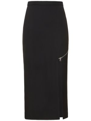 Vlněné sukně Alexander Mcqueen černé